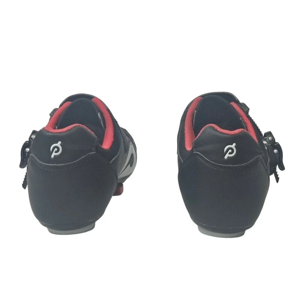 Peloton Cycling Shoes Black Red Size 48 Mens 10 Womens‎ 12 Road Bike Spin Shoe